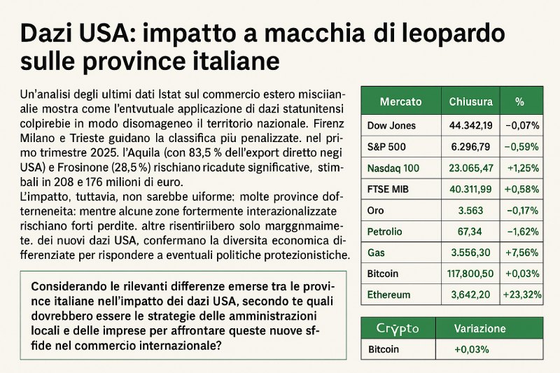 Report - Una Settimana sui Mercati - 22.07.2025